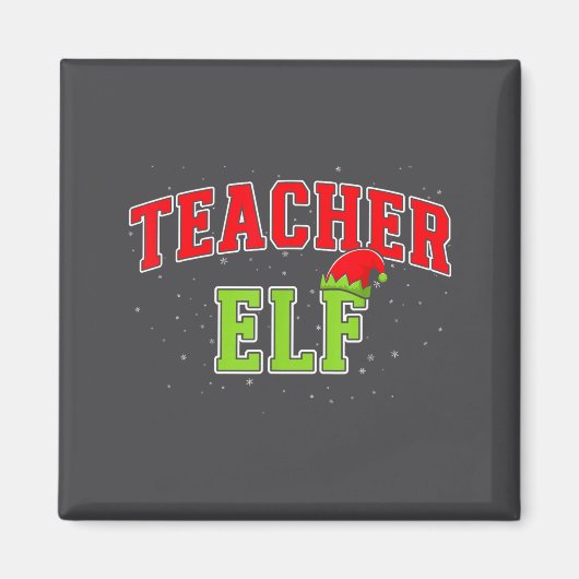 Aimant Teacher Elf Christmas Family Matching Group Xmas T (Devant)
