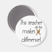 Aimant Teacher fait une différence T-shirts et cadeaux (Recto/Verso)