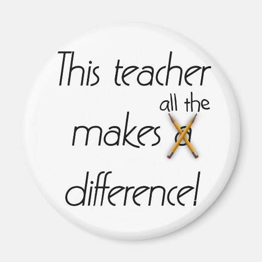 Aimant Teacher fait une différence T-shirts et cadeaux (Devant)