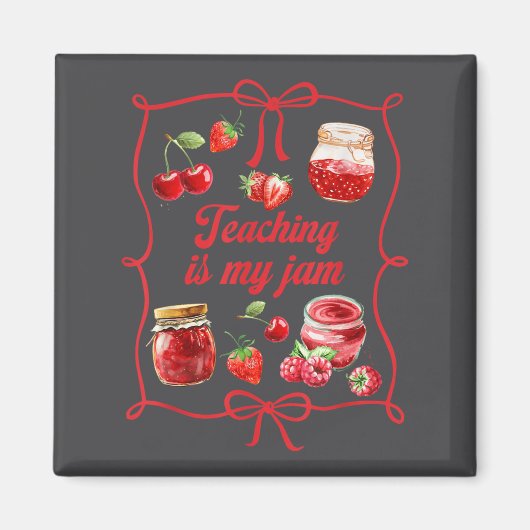 Aimant Teacher Teach Loves Insre Strawberry Teaching Is M (Devant)