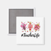 Aimant Teacher Valentine Coquette Bow Teacher Valentines  (Recto/Verso)