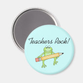 Aimant Teachers de grenouilles T-shirts et gousses (Recto/Verso)