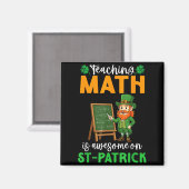 Aimant Teaching Math Is Awesome On St Patrick Day Leprech (Recto/Verso)