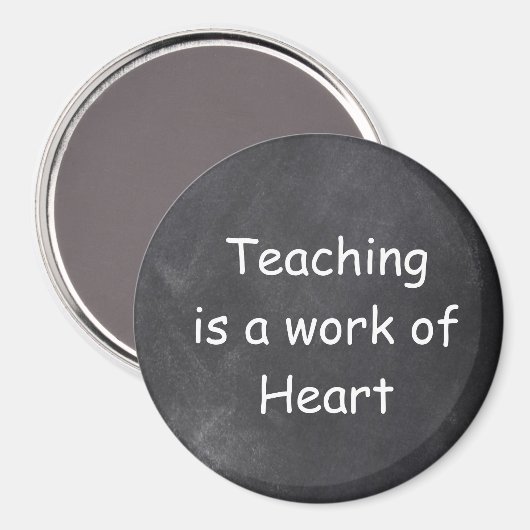 Aimant Teaching Work Heart Chalkboard Design Venin Idea (Recto/Verso)