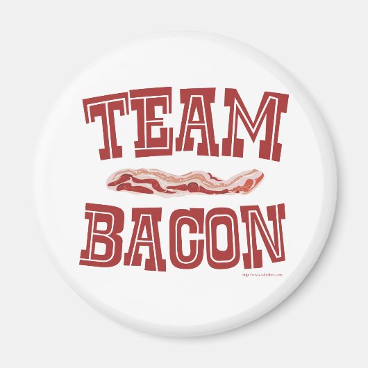 Aimant Team Bacon Fun Breakfast Love Slogan (Devant)