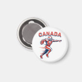 Aimant Team Canada Football Dynamic Patriotic Athlete Art (Recto/Verso)