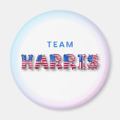 Aimant TEAM HARRIS Kamala Harris États-Unis Drapeau (Devant)