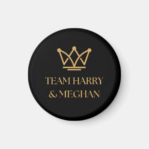 AIMANT TEAM HARRY & MEGHAN AVEC GOLD CROWN