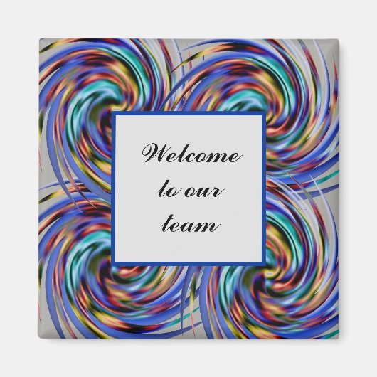 Aimant Team Member Welcome Colorful Business (Devant)