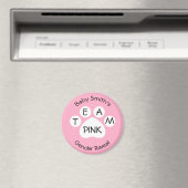 Aimant Team Pink Empreinte de patte Gender Revela (In Situ (Lave-vaisselle))