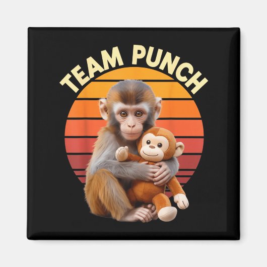 Aimant Team Punch Monkey Plush Retro Sun (Devant)