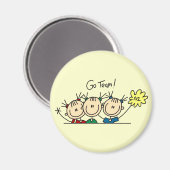 Aimant Team Sport Cheerleleader Tshirts et cadeaux (Recto/Verso)