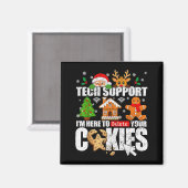 Aimant Tech Suprt Biscuits de Noël Femmes Hommes Drôle Ch (Recto/Verso)