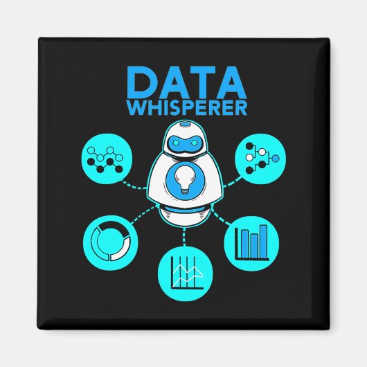 Aimant Technicien Data Whisperer Analyste Mis Logiciel (Devant)
