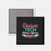 Aimant Technicien de dialyse faisant une différence Cœur  (Recto/Verso)