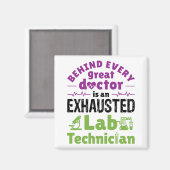 Aimant Technicien de laboratoire Technicien Médicale Tech (Recto/Verso)