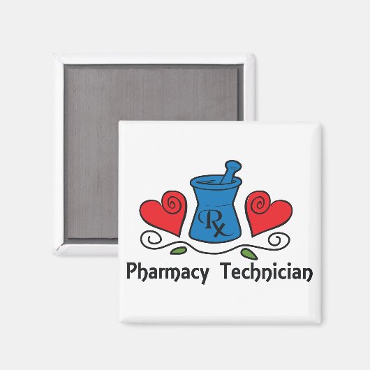 Aimant Technicien en pharmacie (Recto/Verso)