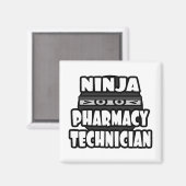 Aimant Technicien en pharmacie Ninja (Recto/Verso)