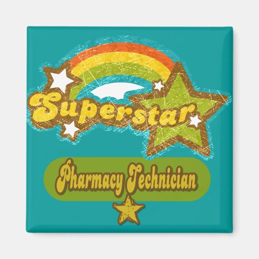 Aimant Technicien en pharmacie Superstar (Devant)