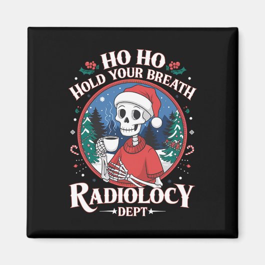 Aimant Technicien en radiologie de Noël Squelette Technic (Devant)