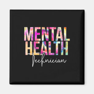 Aimant Technicien en santé Tie Dye Appréciation de l'écol