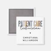 Aimant Technicien en soins aux patients sur mesure Cadeau (Recto/Verso)