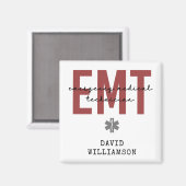 Aimant Technicien Médicale d'urgence EMT personnalisé (Recto/Verso)