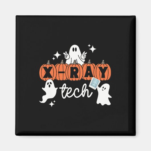 Aimant Technicien technique Halloween Squad Xray Citrouil (Devant)