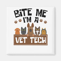 Technicien vétérinaire Bite Me Je suis technicien