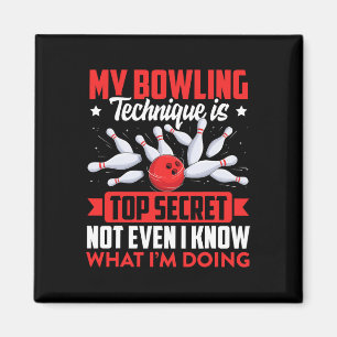 Aimant Technique De Bowling Drôle Ll Bowler Bowling Homme