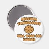 Aimant Technologue chirurgical .. Travail pour les cookie (Recto/Verso)