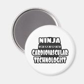 Aimant Technologue en cardiologie de Ninja (Recto/Verso)