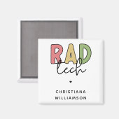 Aimant Technologue radiologique sur mesure Rad Tech Radio (Recto/Verso)