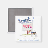 Aimant Teckel à poil dur Voix de vote (Recto/Verso)