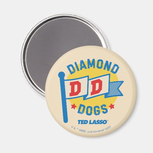 Aimant Ted Lasso | Diamond Chiens Pennant Graphisme (Recto/Verso)