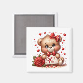 Aimant Teddour de la Saint-Valentin  (Recto/Verso)
