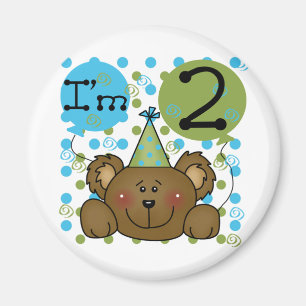 Aimant Teddy Bear 2nd Birthday Tshirts et cadeaux