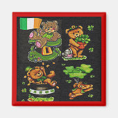Aimant Teddy Bear Collection St. Patrick's Day (Devant)