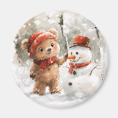 Aimant Teddy Bear et Snowman (Devant)