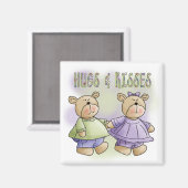 Aimant Teddy Bear Hugs and Kisses Tshirts and Gifts (Recto/Verso)