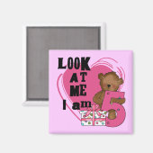 Aimant Teddy Bear I'm 5 Anniversaire T-shirts et cadeaux (Recto/Verso)