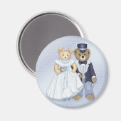Aimant Teddy Bear Mariage - Personnaliser (Recto/Verso)