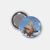 Aimant Teddy en voyage (Recto/Verso)