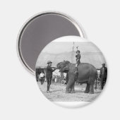 Aimant Teddy Roosevelt au cirque : 1924 (Recto/Verso)