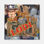 Aimant Ted's Pagan Tiki Shack Bar Enoteca Lodi Californie (Devant)