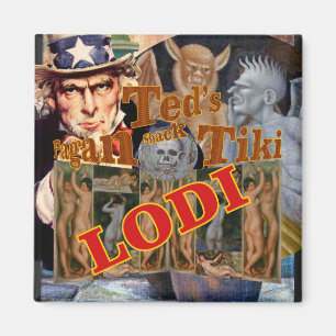 Aimant Ted's Pagan Tiki Shack Bar Enoteca Lodi Californie