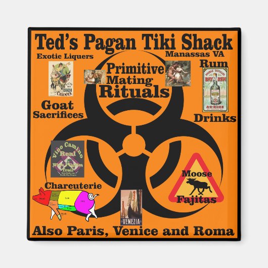 Aimant Ted's Pagan Tiki Shack Primitive Mating Rituals (Devant)
