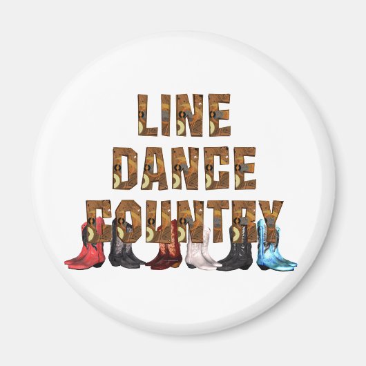 Aimant TEE Country Line Dance (Devant)
