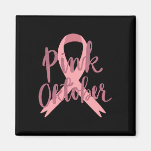 Aimant Tee De Sensibilisation Au Cancer - En Octobre Nous