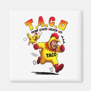 Aimant Tee drôle de blague sur taco Trump anti-Trump _2